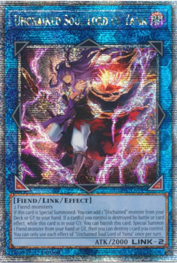 Yu-Gi-Oh! x1 Unchained Soul Lord of Yama DUNE-EN049 Quarter Century Secret Rare - Image 1