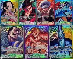 One Piece Japanese Leader Complete L Alt Set of 7 OP-14 The Azure Sea's Seven - Image 1