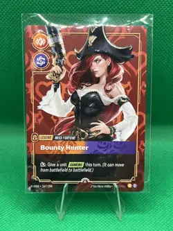 Riftbound TCG Miss Fortune Bounty Hunter METAL Foil Prize Wall Card 267/298 🔥 - Image 1