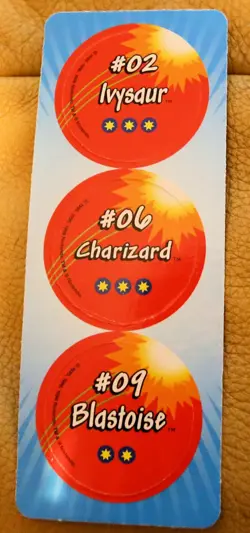 POKEMON 1998 STILL ON CARD COLLECTION OF THREE UNUSED POGS incl #6 CHARIZARD - Image 2
