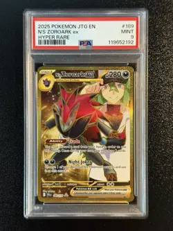 Pokemon N's Zoroark EX Illustration Rare Card 189/159 PSA 9 MINT - Image 1