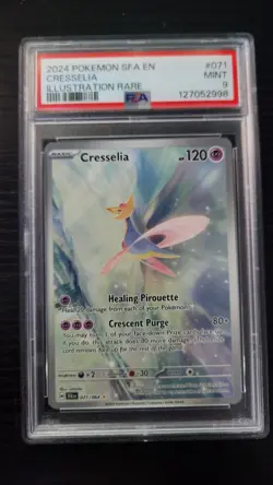 Pokemon TCG Cresselia Card 71/64 Shrouded Fable Illustration Rare PSA 9 Mint - Image 1