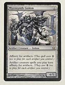 MTG - Mycosynth Golem Fifth Dawn - Lightly Used - Image 1