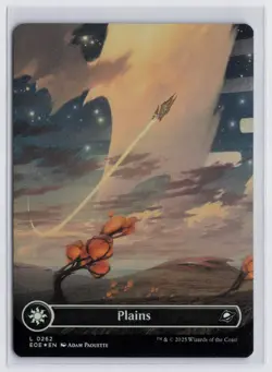 Plains 0262 Foil Borderless Edge of Eternities EOE MTG NM - Image 1