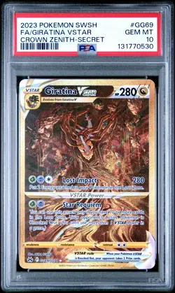2023 POKEMON SWORD & SHIELD CROWN ZENITH SECRET FULL ART/GIRATINA VSTAR PSA 10 - Image 1