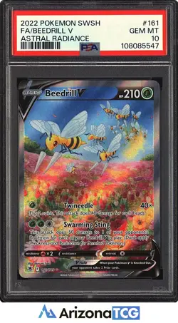 Pokemon 2022 Beedrill V 161/189 Alt Art Astral Radiance GEM MINT PSA 10 - Image 1