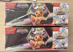 Pokemon Prismatic Evolutions Surprise Box 2 Pack Booster Bundle - Image 1