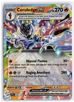 Ceruledge ex 036/191 Double Rare Surging Sparks Pokemon Near Mint - Image 1