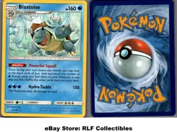 2019 Pokemon, S&M Team Up, #25/181 Blastoise, Rare - Image 1