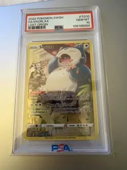 PSA 10 Snorlax TG10/TG30 Swsh11 Trainer Gallery Holo Lost Origin Pokemon TCG - Image 1