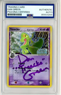 PSA Dan Green Treecko 68/100 Reverse Holo Stamped EX Crystal Guardians Pokemon - Image 1