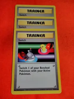 Pokemon TCG - Switch 95/102 Base Set - Shadowless Common (x3) Unplayed Mint+ - Image 1