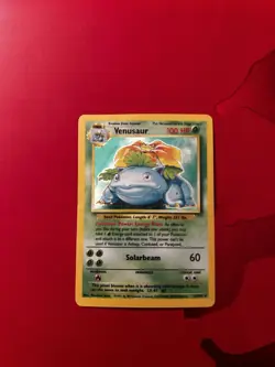 Pokemon TCG Venusaur Base Set 15/102 Holo Rare 1999-2000 Copyright 100 HP - Image 3