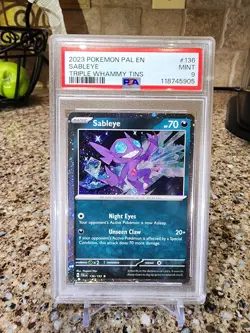 Pokemon TCG: Sableye 136/193 - Cosmos Holo Promo - Paldea Evolved PSA 9! - Image 1