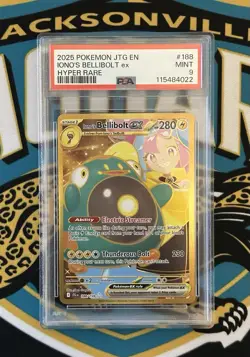 2025 Pokemon JTG EN Iono’s Bellibolt Ex Hyper Rare SSP PSA 9 Mint 🔥🔥 - Image 1