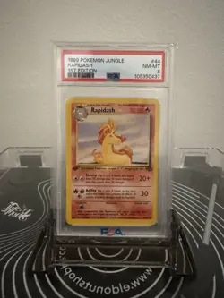 1999 Pokemon Jungle Set 1st Edition Rapidash 44/64 PSA 8 - Image 1