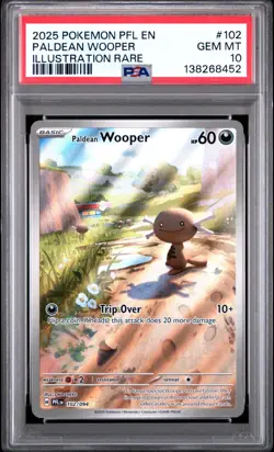 Pokemon Me02 PFL EN-Phantasmal Flames #102 Paldean Wooper IR PSA 10 - 138268452 - Image 1