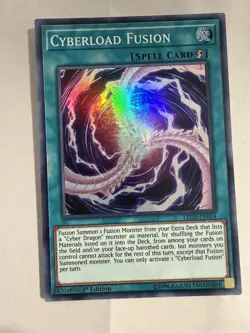Yugioh Cyberload Fusion LED3-EN014 Super Rare 1st Ed NM - Image 1