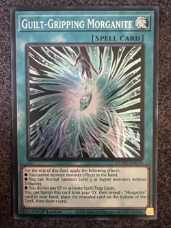 Yugioh Guilt-Gripping Morganite DUAD-EN070 Super Rare 1st Edition NM - Image 1