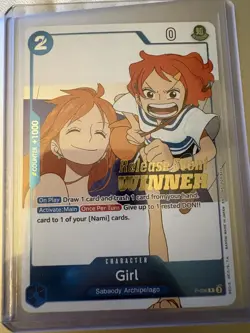 Girl - One Piece Tcg P-096 Sealed Promo - English. Includes Monkey.D.Luffy Alt L - Image 1