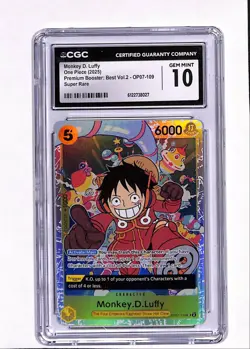 2024 500 Years in the Future Monkey.D.Luffy CGC 10 (BCGA6) #OP07-109 - Image 1
