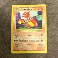 Pokemon Charmeleon 80 HP Base Set 24/102 Wizards of the Coast Card - Image 1