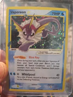 Vaporeon GOLD STAR CUSTOM Fan Art, DIY Custom Card, For Display Only - Image 1