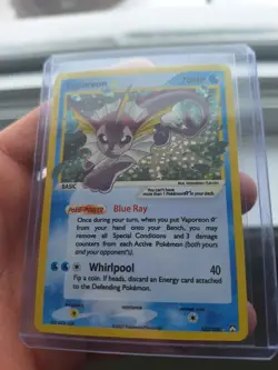 Vaporeon GOLD STAR CUSTOM Fan Art, DIY Custom Card, For Display Only - Image 2