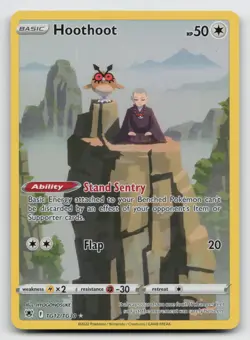 Hoothoot TG12/TG30 - NM HOLO RARE FULL ART Astral Radiance 2022 Pokemon TCG Card - Image 1