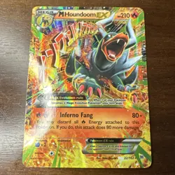 Mega Houndoom EX Holo Rare 22/162, 2015 Breakthrough Pokemon TCG Card - Image 1