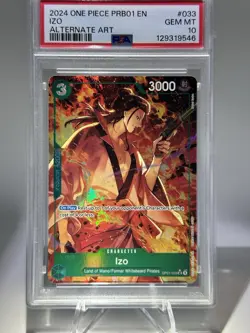 PSA 10 Izo (Alt Art) OP01-033 UC ONE PIECE Card The Best PRB-01 - Image 1