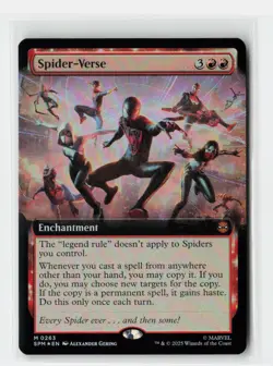 Spider-Verse (Extended Art) Marvel's Spider-Man FOIL Magic The Gathering Card - Image 1
