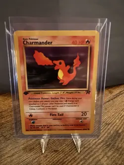 Pokemon Charmander 50/82 Base Set 1st Edition Regular 40 HP Fire Tail Card - Image 1