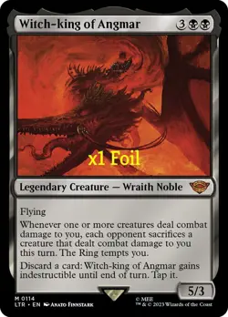 MTG LOTR Tales of Middle-earth LTR Witch-king of Angmar MISPRINT - MINT (SELECT) - Image 2