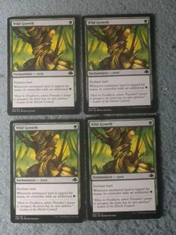 4x Wild Growth Dominaria Remastered NM MTG - Image 1