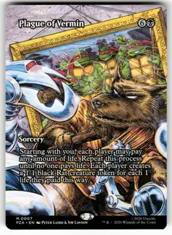 Plague of Vermin (Borderless) 07 NM MTG PZA Magic - Image 1