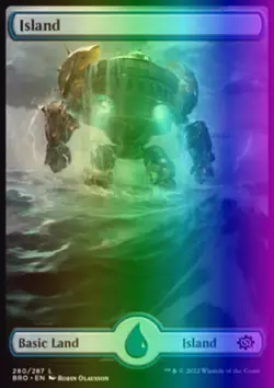 MTG Magic the Gathering Island (280/416) The Brothers' War LP FOIL - Image 1