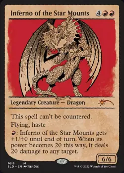 1x Inferno of the Star Mounts - Foil - Showcase Light Play MTG Magic - Kid Icaru - Image 1