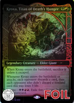 Kroxa, Titan of Death's Hunger Foil - Secret Lair Kaldheim - 225 NM - Image 1