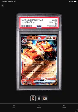 PSA 10 Charizard ex 006/165 RR Gem Mint Japanese Pokemon Card #006 - Image 1