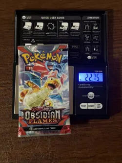 HEAVY! GOD PACKUUU 22.75g. Obsidian Flames Pokemon TCG Booster Pack (SEALED) - Image 1