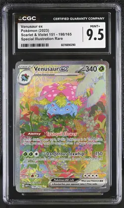 Pokemon TCG GRADED 2023 Venusaur ex 198/165 Scarlet & Violet 151 SIR M+ 9.5 ENG - Image 1