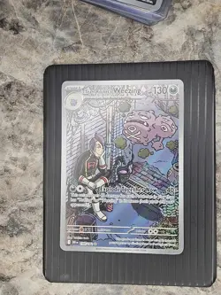 Team Rocket's Weezing 199/182 Destined Rivals Illustration Rare Holo Pokemon - Image 1