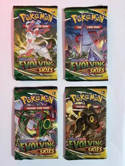 4 x Pokemon Evolving Skies Booster Packs - Art Set - Image 1