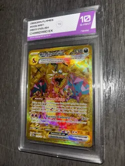 Pokemon TCG S&V Obsidian Flames Charizard EX Full Art Hyper Rare Holo Graded 10 - Image 1