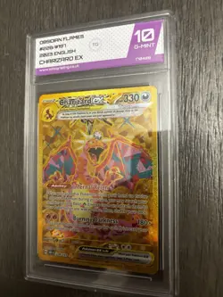 Pokemon TCG S&V Obsidian Flames Charizard EX Full Art Hyper Rare Holo Graded 10 - Image 4