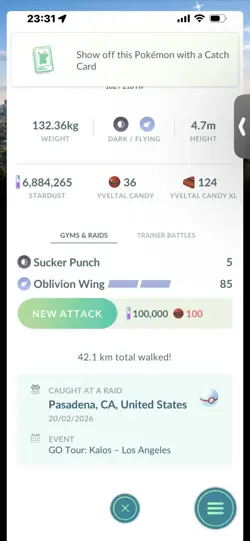 Pokemon Go Shiny Legendary Yveltal ( Background Go Fest 2026 ) ( Max CP ) - Image 2