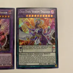 Yugioh - Greedy Venom Fusion Dragon FUEN-EN010 + Odd-Eyes BLLR-EN006 SET - Image 3