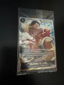 One Piece Card - Luffy P-075 Foil Gold – Exclusive Japan Expo 2025 FR – Sealed - Image 1