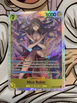 Nico Robin EB03-055 SR Foil English One Piece TCG Card Near Mint - Image 1